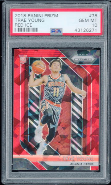 2018 PANINI PRIZM TRAE YOUNG RC RED ICE PSA 10 