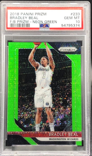2018 Prizm Fastbreak Green /5 Bradley Beal Jersey #