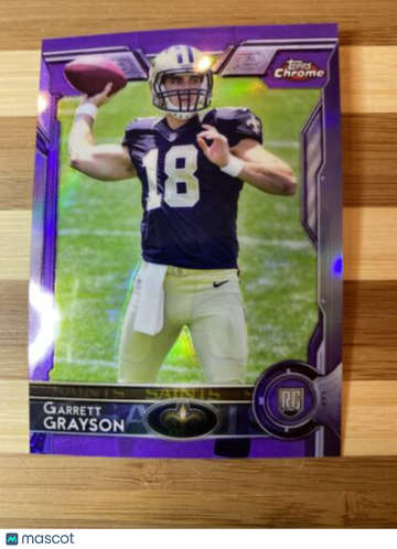 2015 Topps Chrome Garrett Grayson Rookie Purple Refractor #151 Saints
