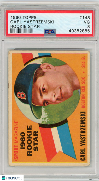 1960 Topps Carl Yastrzemski #148 Rookie Star PSA 3
