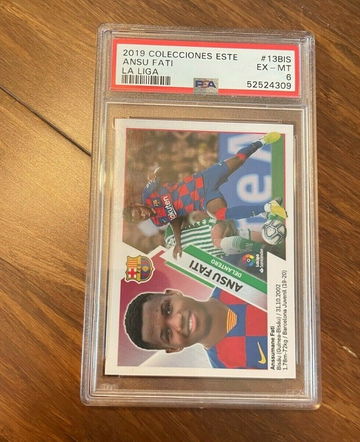 2019 Colecciones Este Ansu Fati La Liga PSA 6 EX-MT #13BIS FC Barcelona