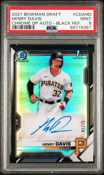 2021 BOWMAN DRAFT AUTO Henry Davis BLACK PSA 9
