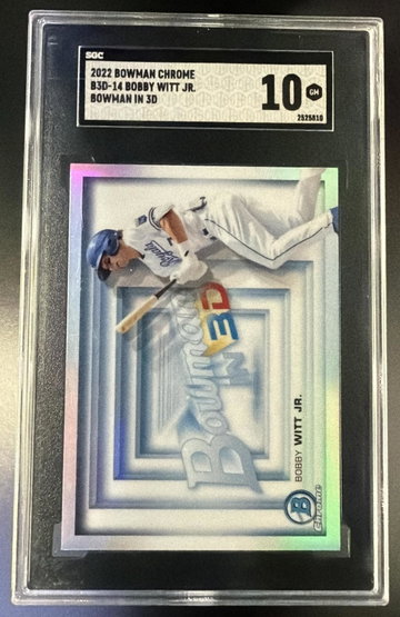 2022 Bowman Chrome #B3D-14 Bobby Witt Jr "In 3D" Rookie RC SGC 10