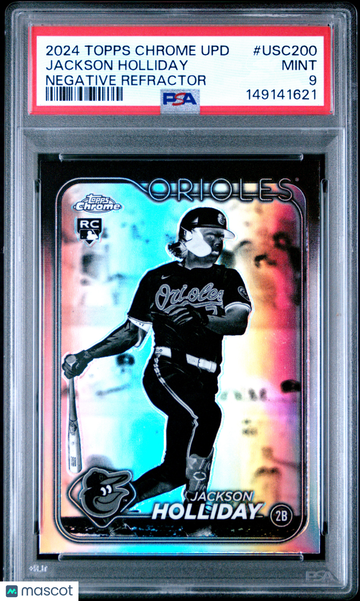 2024 Topps Chrome Update Jackson Holliday #USC200 Negative Refractor PSA 9