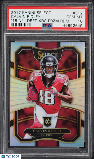 2017 Panini Select '18 NFL Draft Xrc Prizm Redemption Calvin Ridley #312 PSA 10