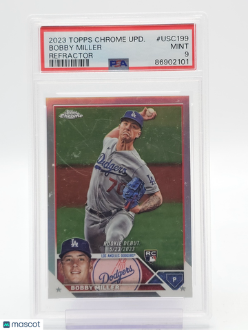 2023 Topps Chrome Update Bobby Miller #USC199 Refractor PSA 9