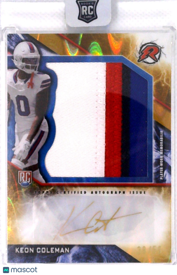 2025 Topps Resurgence Keon Coleman #RPA-KC /50 Autograph Patch RC