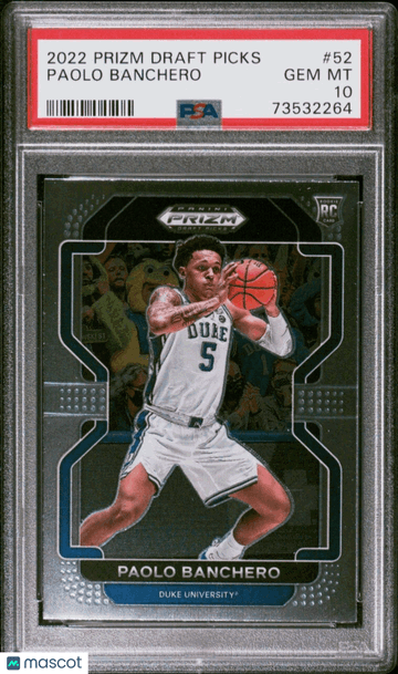 2022 Panini Prizm Paolo Banchero #52 Prism Rookie PSA 10