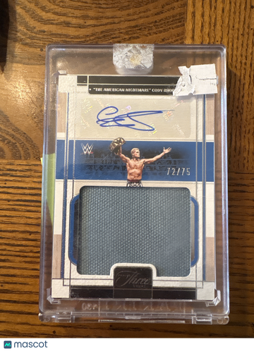 2024 Panini Three Count WWE Cody Rhodes #MM-CRD /75 Authentic Autograph Memorabilia