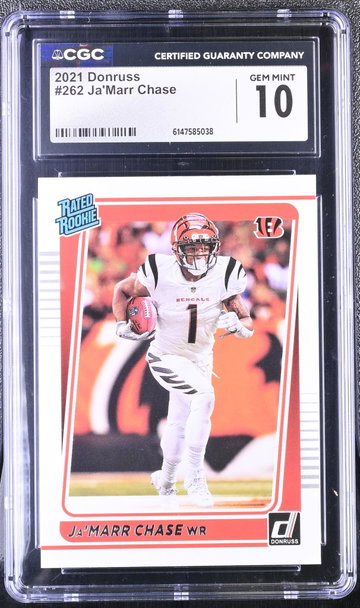 2021 Donruss #262 Ja'Marr Chase Rated Rookie CGC 10