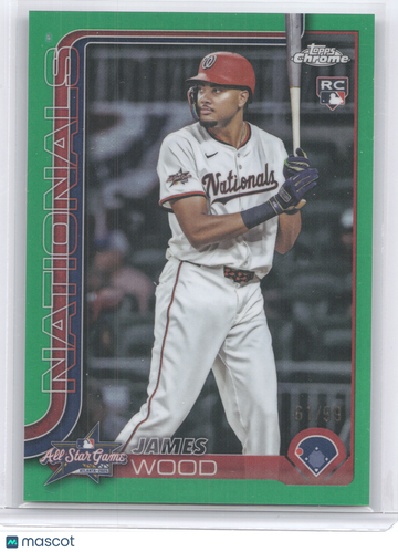 2025 Topps Chrome All Star Game James Wood #ASGC-39 Green /99 RC