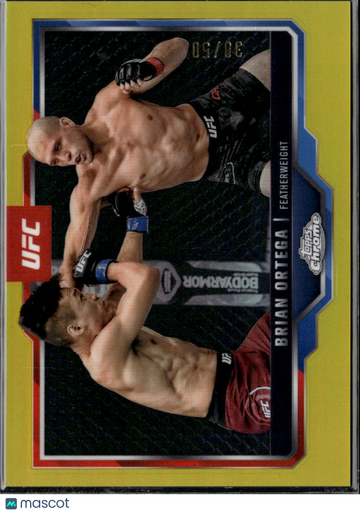 Brian Ortega 2024 Topps Chrome UFC Yellow /50