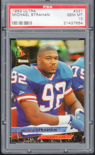 1993 ULTRA MICHAEL STRAHAN RC PSA 10 