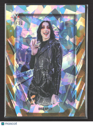 2026 Topps Chrome WWE Rhea Ripley #20 Atomic Refractor /50