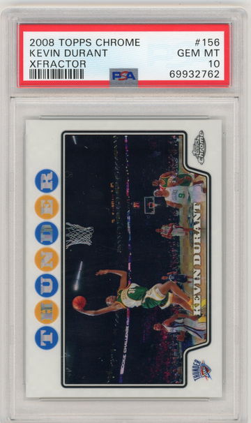 2008-09 Topps Chrome X-fractor 170/288 Kevin Durant #156 PSA 10 GEM MINT