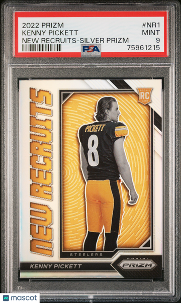 2022 Panini Prizm New Recruits Kenny Pickett #NR1 Silver PSA 9