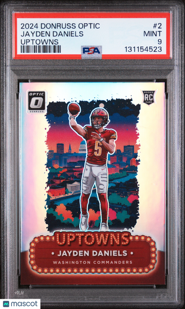 2024 Panini Donruss Optic Uptowns Jayden Daniels #2 PSA 9