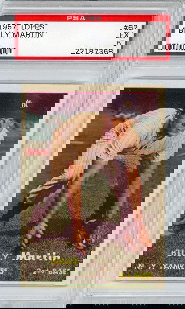 1957 Topps Billy Martin #62 PSA 5 P1309