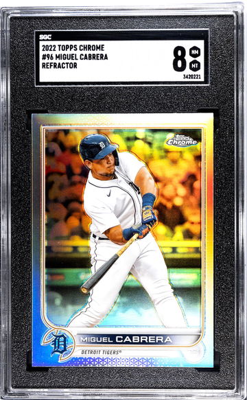 2022 Topps Chrome Refractor Miguel Cabrera #96 SGC 8