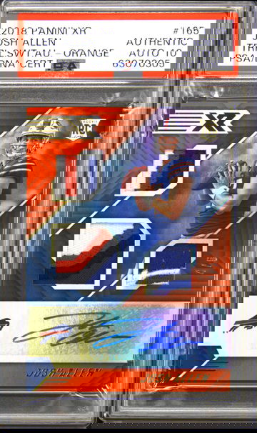 2018 Panini #165 Josh Allen Orange Autograph Autograde 10 4/5 PSA DNA Authentic