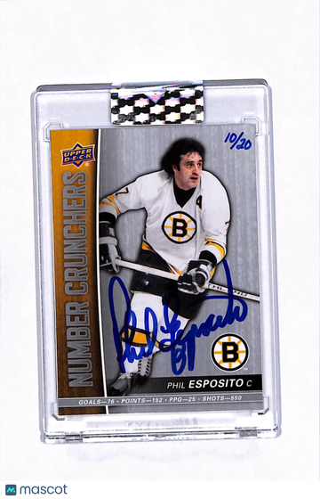 2019 Upper Deck Buybacks Number Crunchers Phil Esposito /20 Buyback