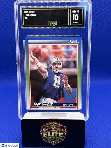 1990 Score Troy Aikman #21 GMA 10