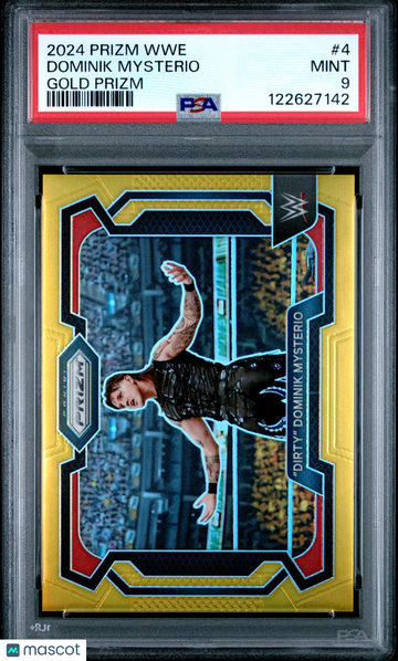 2024 Panini Prizm WWE Dominik Mysterio #4 Gold PSA 9