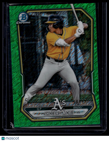 2026 Bowman Shotaro Morii #BCP-48 Chrome Prospects Green Shimmer Refractor SN