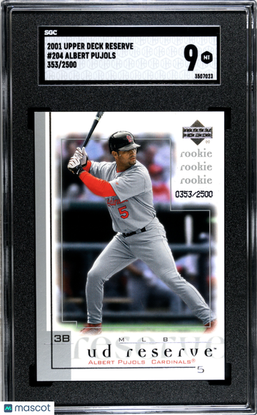 2001 Upper Deck Reserve Albert Pujols #204 SGC 9