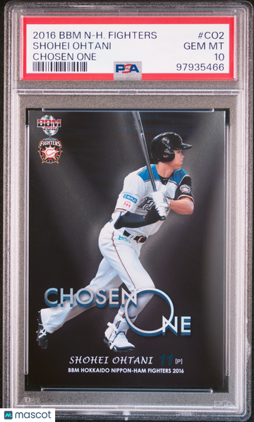 2016 BBM Hokkaido Nippon-Ham Fighters Chosen One Shohei Ohtani #CO2 PSA 10