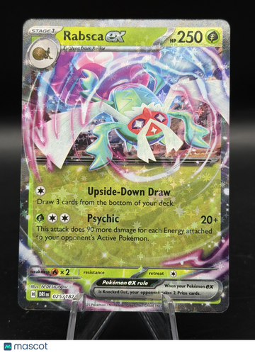 Pokemon 2025 Scarlet & Violet Destined Rivals Rabsca EX Double Rare #029/094 - Near Mint or Better