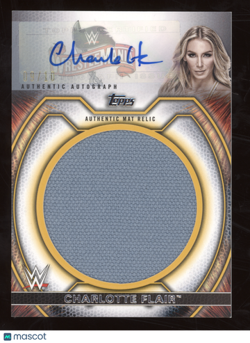 2021 Topps WWE Undisputed Charlotte Flair #M-CF Mat Relic Autograph /10