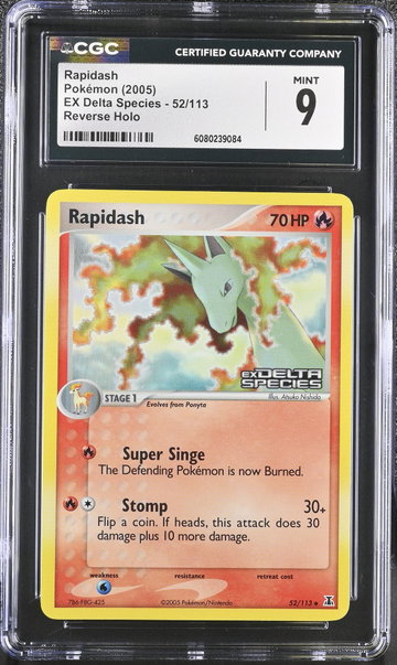2005 Pokemon #52/113 Rapidash EX Delta Species CGC 9
