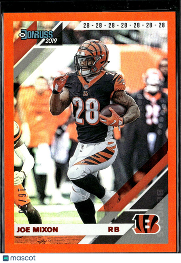 Joe Mixon 2019 Donruss Orange /28 Cincinnati Bengals
