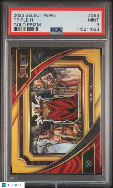 2023 Panini Select WWE Triple H #383 Gold Prizm 7/10 PSA 9