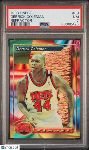 1993 Finest Derrick Coleman #80 Refractor PSA 7