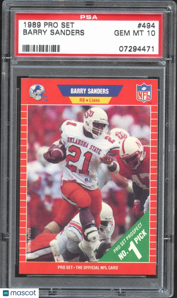 Barry Sanders 1989 Pro Set PSA 10