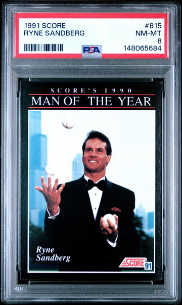1991 Score Ryne Sandberg #815 PSA 8