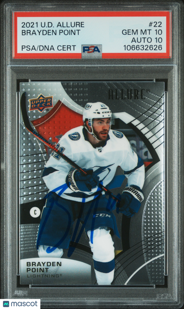 2021 Upper Deck Allure Brayden Point #22 PSA 10 Auto 10