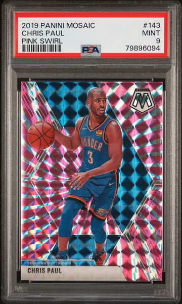 2019 Panini Mosaic Pink Swirl Chris Paul #143 /11 PSA 9