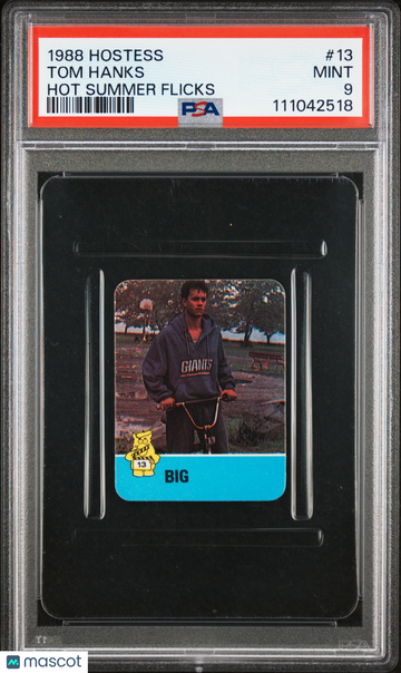 1988 Hostess Hot Summer Flicks Stickers Tom Hanks ROOKIE #13 PSA 9