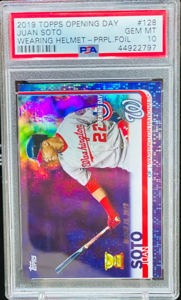 2019 Juan Soto Purple Rookie Cup PSA 10 