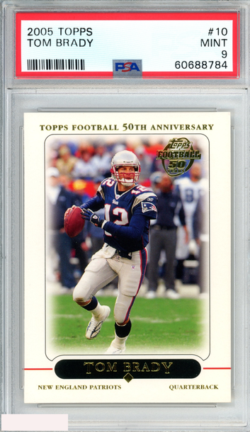 2005 TOPPS TOM BRADY #10 NEW ENGLAND PATRIOTS PSA 9 MINT