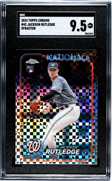 2024 Topps Chrome Xfractor Jackson Rutledge #42 RC SGC 9.5