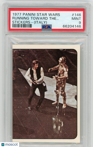 1977 Panini Stickers Star Wars (Italy) Running Toward The.. . #146 PSA 9