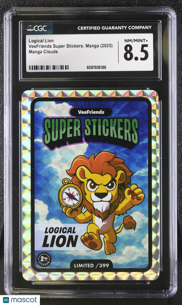 2025 Veefriends Super Stickers: Manga Logical Lion /399 Manga Clouds CGC 8.5