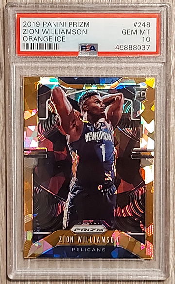 Zion Williamson Prizm Orange Ice