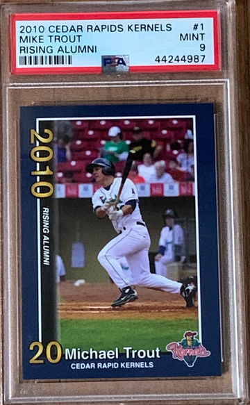 2010 Cedar Rapids Kernels Mike Trout Rookie PSA9