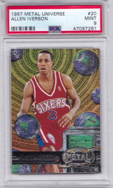 Allen Iverson 1997 Metal Universe PSA 9