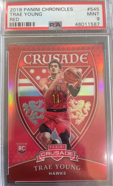 2018 Panini Chronicles Trae Young Red Crusade /149 PSA 9